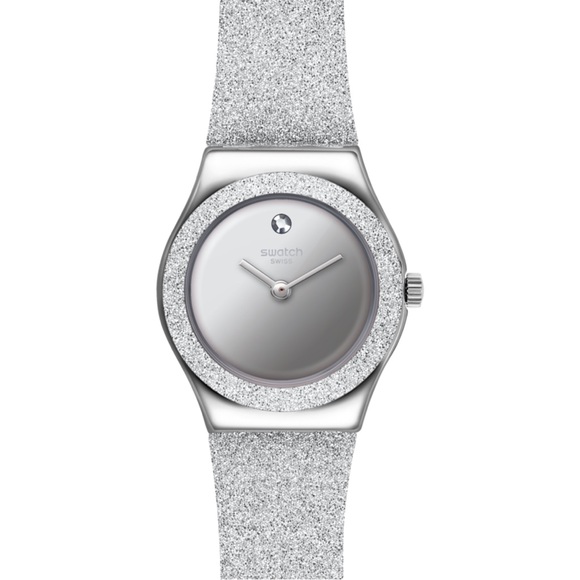 Swatch Dual-Tone Black and Silver Watch Set